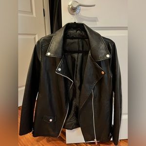 Leather moto jacket